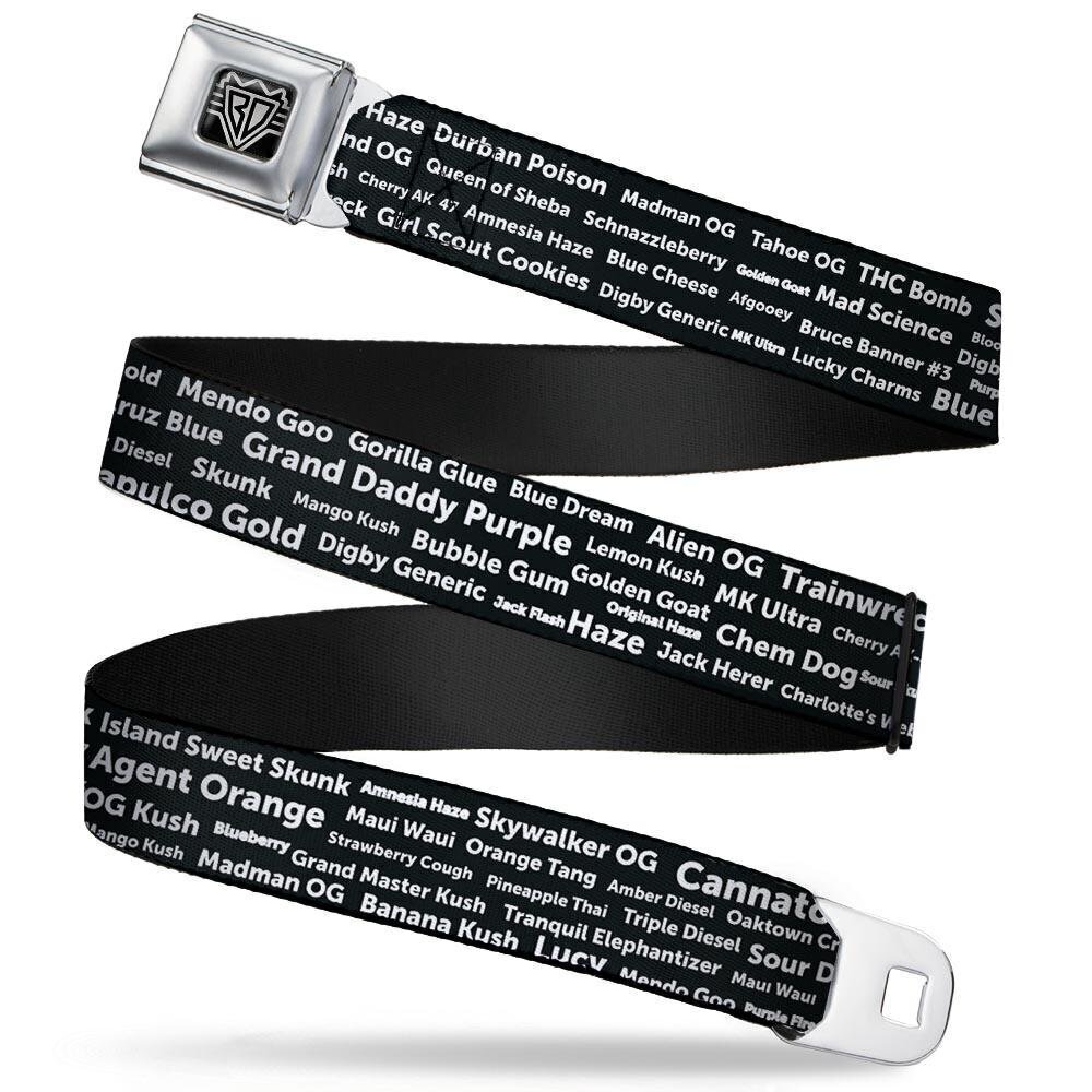 4656 INC. Unisex-Adult's Buckle-Down Seatbelt Belt Weed Quote XL